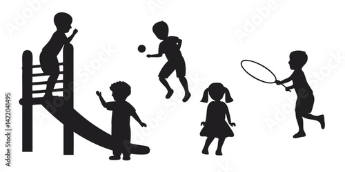 tennis player silhouettes