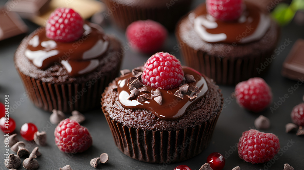 Cupcakes with chocolate Cupcakes with chocolate