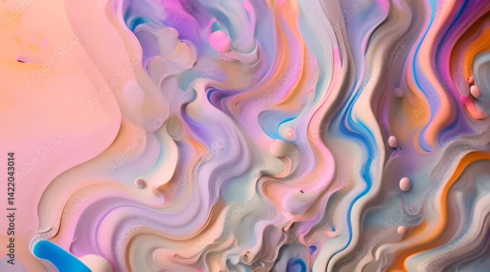 Abstract fluid art animation with pastel swirls. Abstract fluid art animation with pastel swirls.