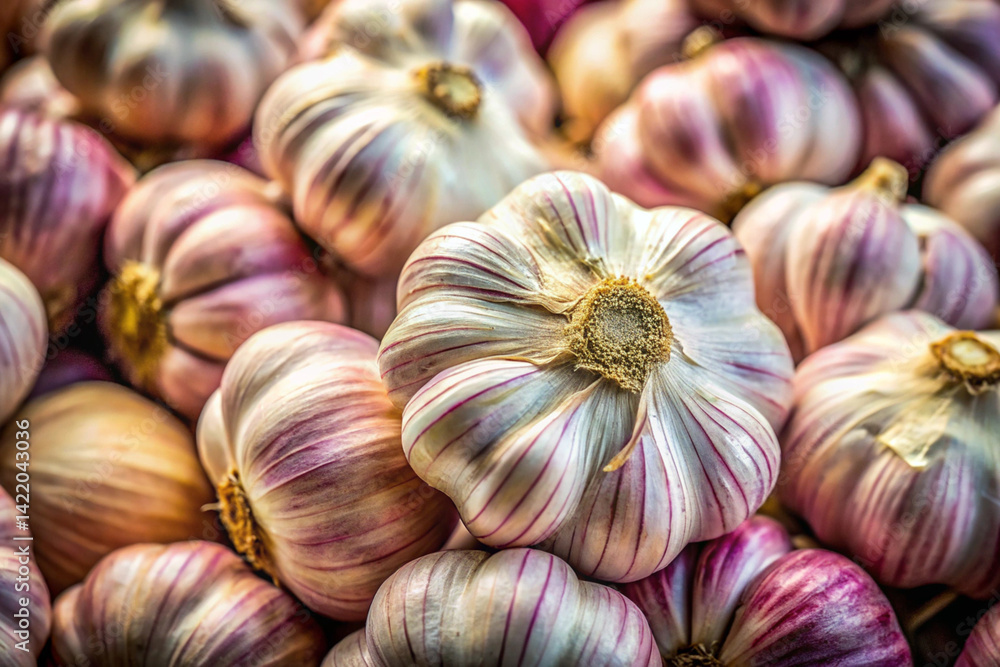 Delicious garlic. Close-up. Firmness, luster. Shine. Delicious garlic. Close-up. Firmness, luster. Shine.