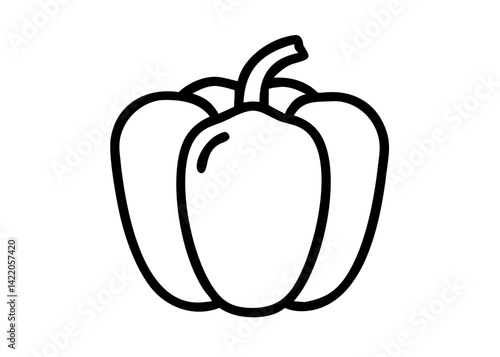 Vegetables in season in summer. green bell pepper.