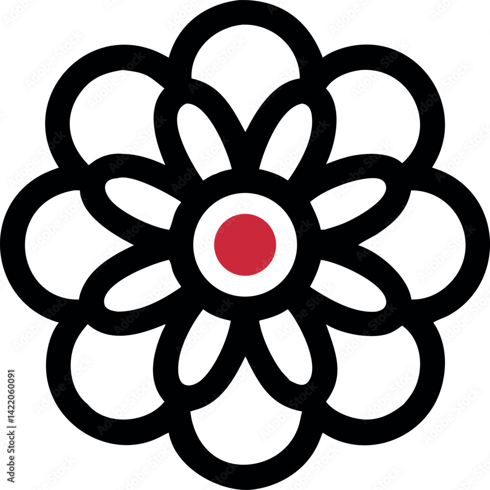 Obraz premium A bold-and-symmetrical-flower 