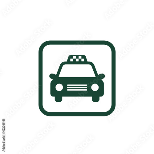 Taxi icon for navigation apps and travel booking platforms