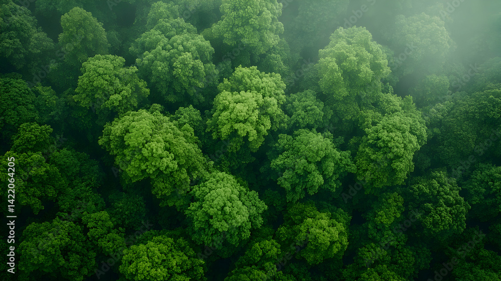 Aerial View of Lush Green Forest Canopy Aerial View of Lush Green Forest Canopy