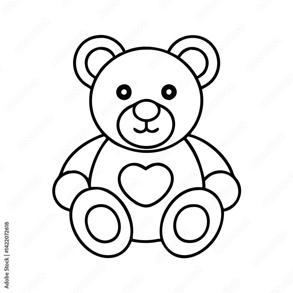 teddy bear icon, teddy bear line art - simple line art of teddy bear, perfect for teddy bear logos and icons teddy bear icon, teddy bear line art - simple line art of teddy bear, perfect for teddy bear logos and icons