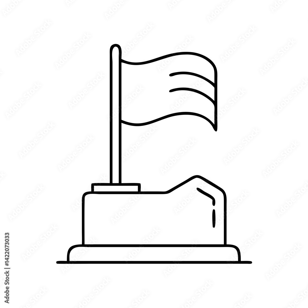 tombstone with flag icon, tombstone with flag line art - simple line art of tombstone with flag, perfect for tombstone with flag logos and icons tombstone with flag icon, tombstone with flag line art - simple line art of tombstone with flag, perfect for tombstone with flag logos and icons