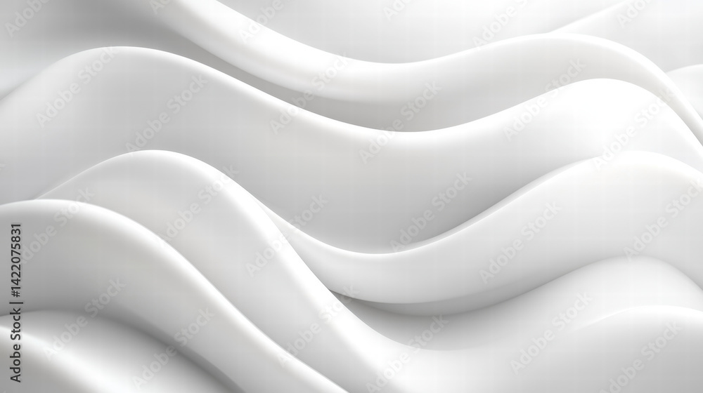 Obraz premium Minimalist white curved lines create abstract and smooth design