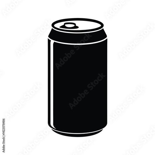 soda can stencil icon silhouette vector illustration