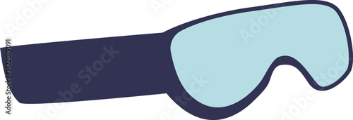 Skier goggles sport equipment vector illustration