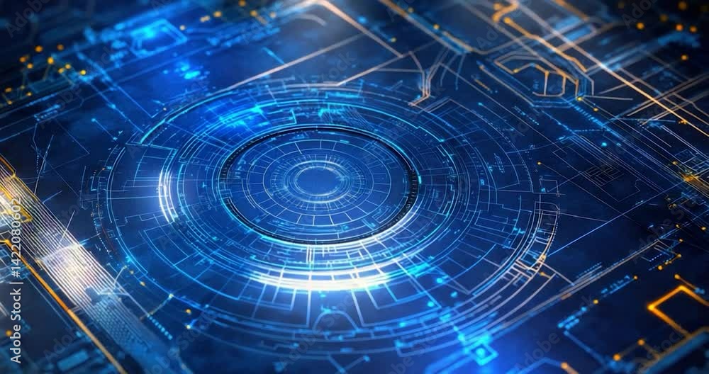 Glowing tech circle abstract background Glowing tech circle abstract background