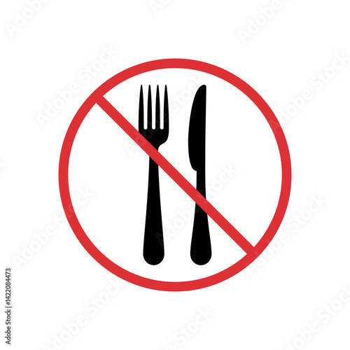 No dining room sign icon vector design