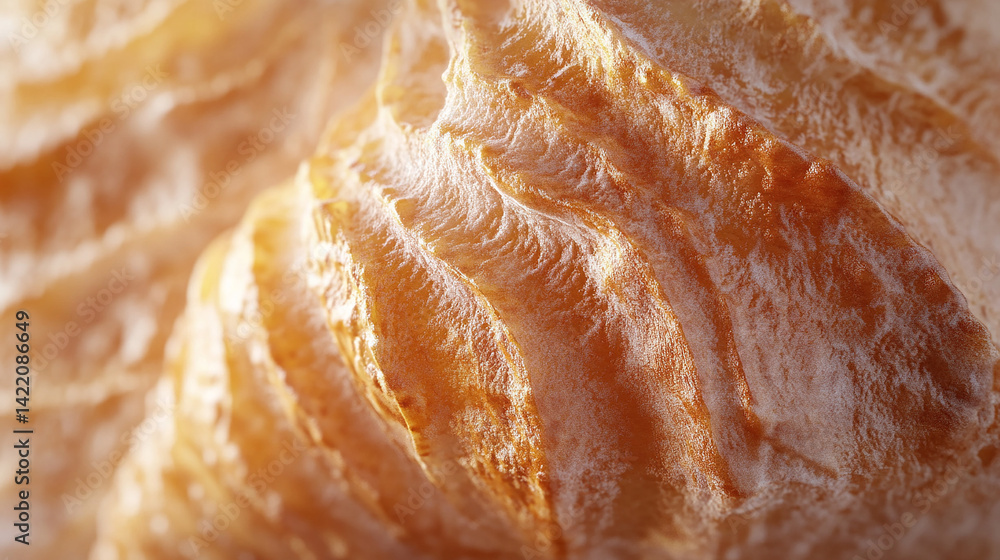 Realistic croissant with flaky layers Realistic croissant with flaky layers
