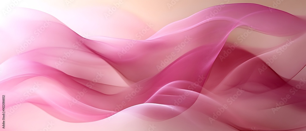 Obraz premium Abstract Pink Fabric Flow