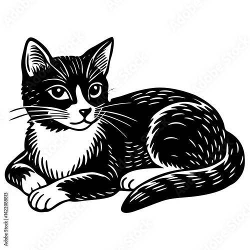 cute cat silhouette