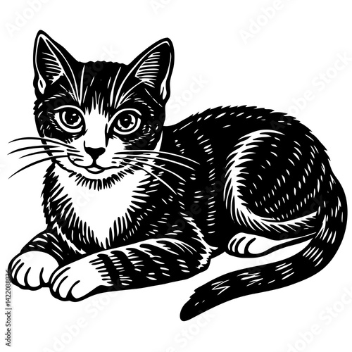 cute cat silhouette