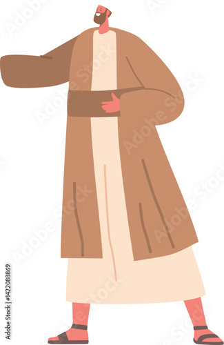 Apostle character wearing traditional clothes