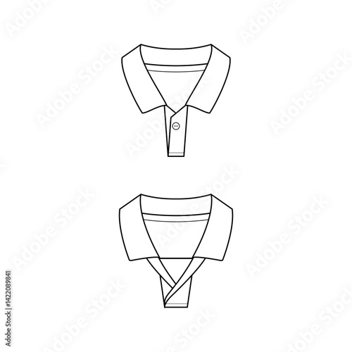 Vintage Football Collar Layer Set – Jersey Vector Graphics