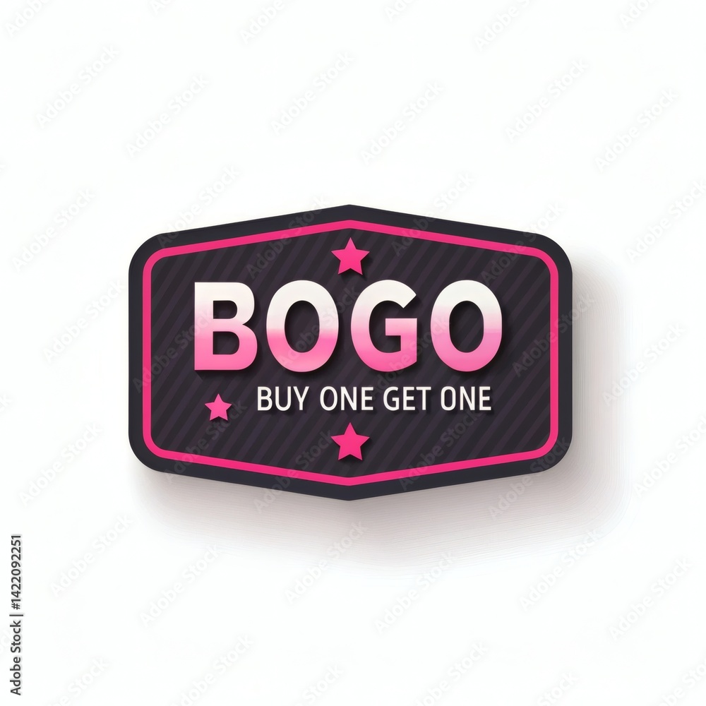 Eye-catching BOGO badge for promoting special offers and sales. Perfect for marketing campaigns and advertising buy one get one free deals. Eye-catching BOGO badge for promoting special offers and sales. Perfect for marketing campaigns and advertising buy one get one free deals.