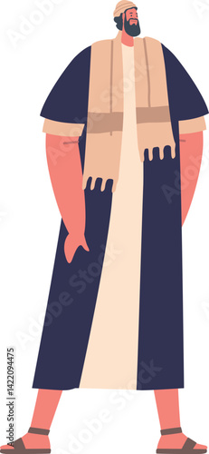 Christian apostle character vector illustration