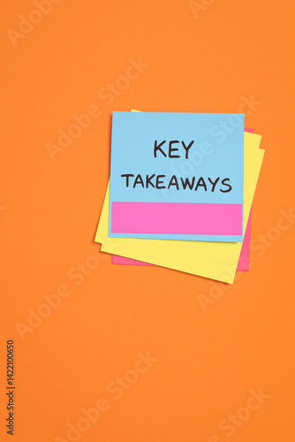 colorful sticky notes displaying key takeaways