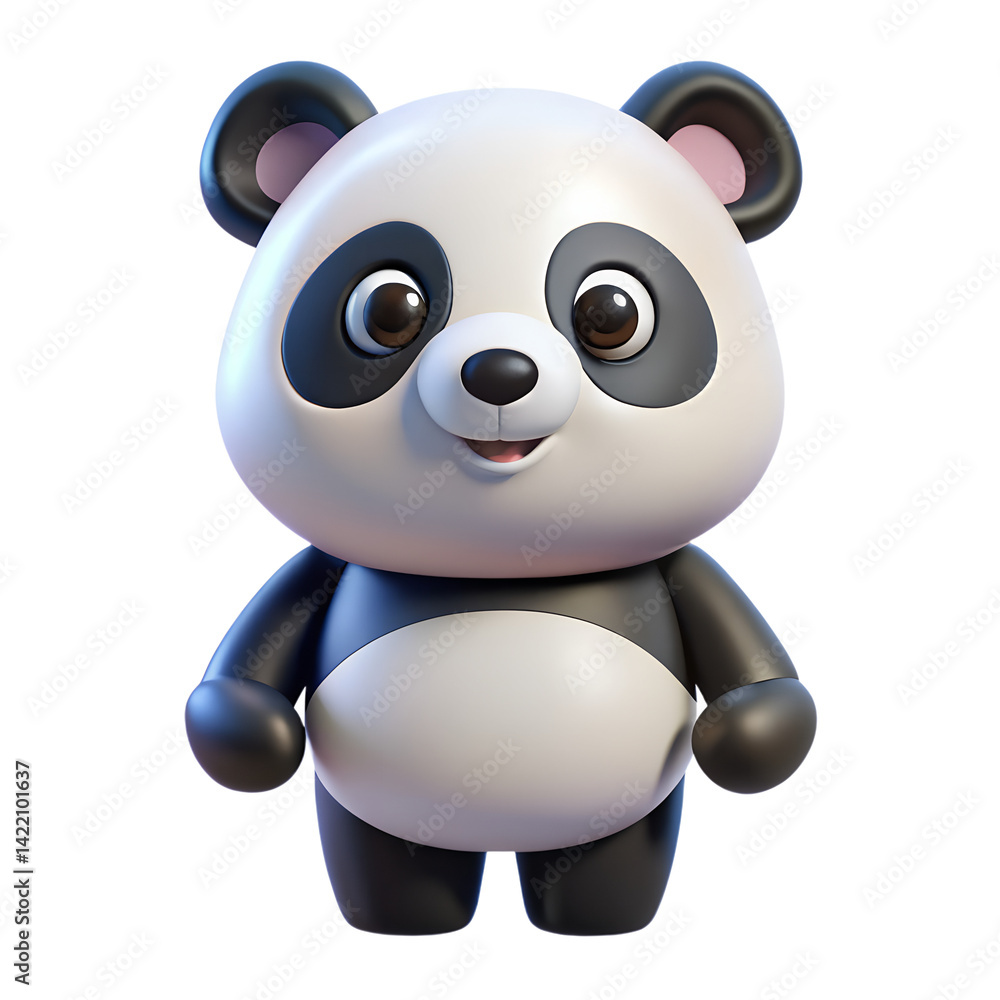Naklejka premium 3d panda bear