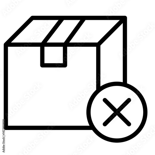 Obraz na plátně Out Of Stock  Icon Element For Design
