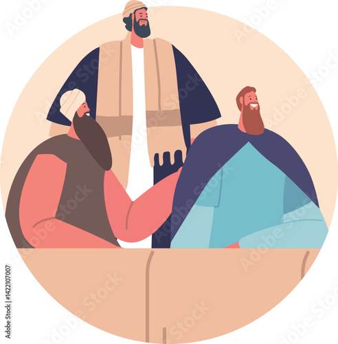 Apostle characters at last supper