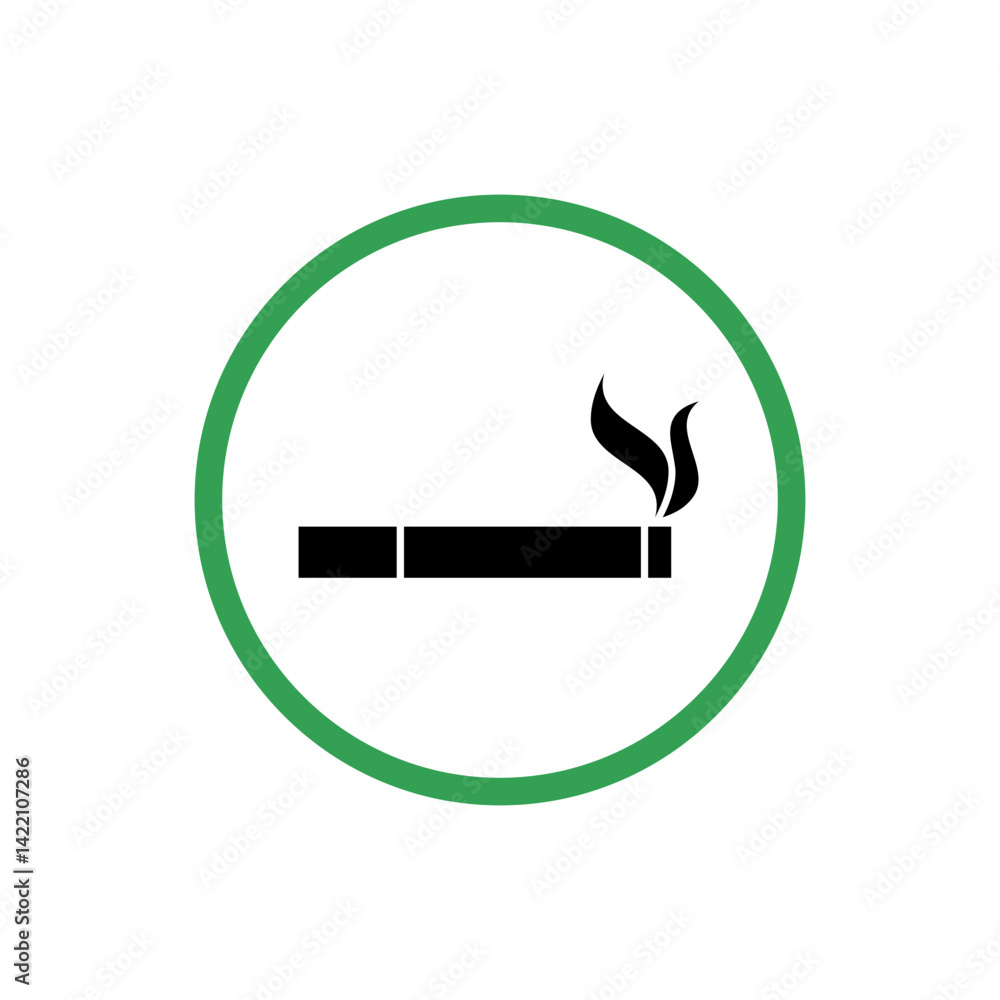 smoking area sign icon vector design