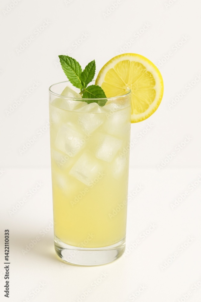 Vaso de limonada con hielo Vaso de limonada con hielo