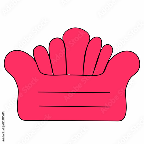 red armchair with heart