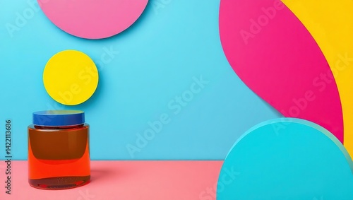 Bold Hues and Geometric Shapes: A Striking Color Palette Design