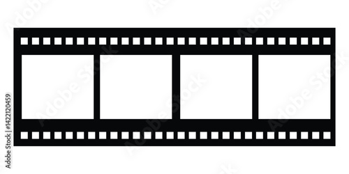 Blank Filmstrip frame vector illustration. cinema reel frame vector illustration