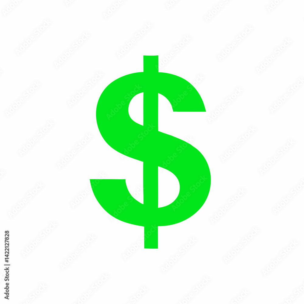 Obraz premium green dollar sign
