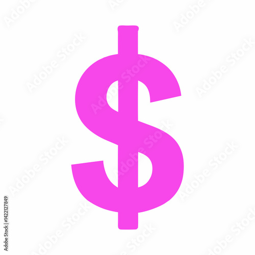 pink dollar sign