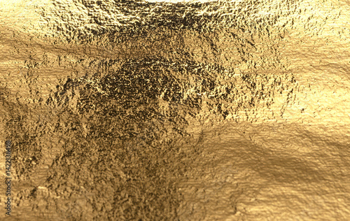 Billede på lærred Gold foil texture with a shiny, reflective surface