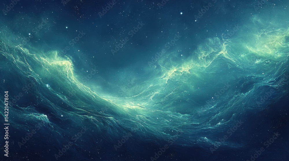 Obraz premium Celestial Cosmic Canvas of Stars Dust and Nebulae in the Deep Expanse of the Universe