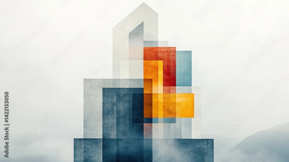 Fototapeta premium Abstract architectural cityscape