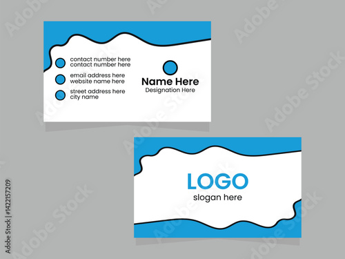 Corporate Creative Simple Modern Business Card Design, Business mockup vector template