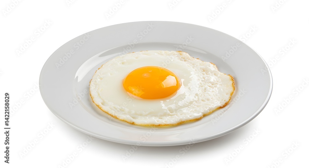 Fried Egg on Plate Fried Egg on Plate