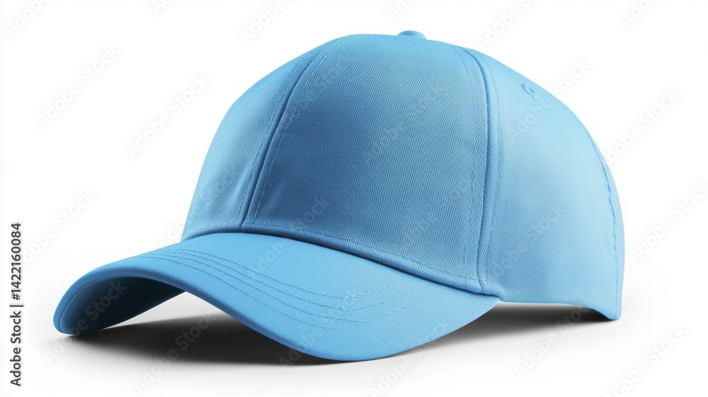Blue cap mockup isolated on white background. Generative AI Blue cap mockup isolated on white background. Generative AI