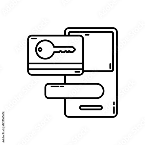 Keycard Home Door Security System Icon