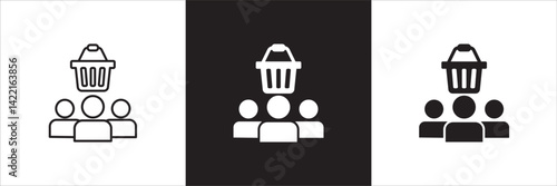 Consumer icon. online shopping user buyer icon. Shopper symbol. Customer sign. Icon symbol suitable for self service store, customer, buy. Vector  illustration
