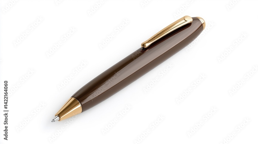 Chocolate pen mockup isolated on white background. Generative AI Chocolate pen mockup isolated on white background. Generative AI