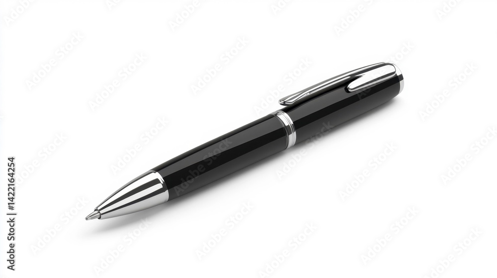 Graphite pen mockup isolated on white background. Generative AI Graphite pen mockup isolated on white background. Generative AI