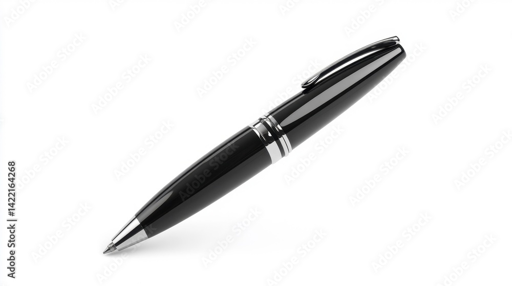Obsidian Pen Mockup Isolated on White Background. Generative AI Obsidian Pen Mockup Isolated on White Background. Generative AI