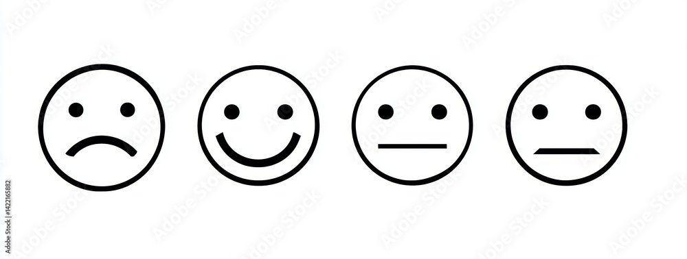 Emoticons expressing different feelings.