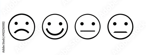 Obraz na płótnie Emoticons expressing different feelings. w salonie