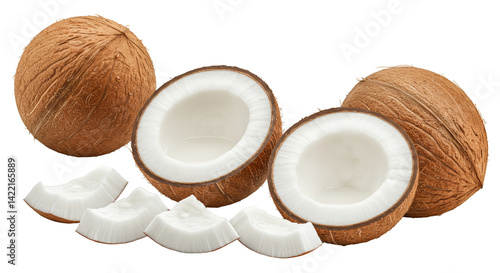 coconut isolated on transparent background