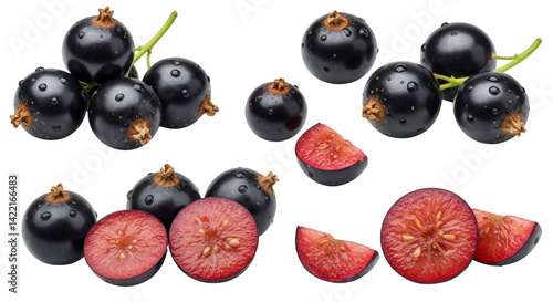 blueberries isolated on transparent background