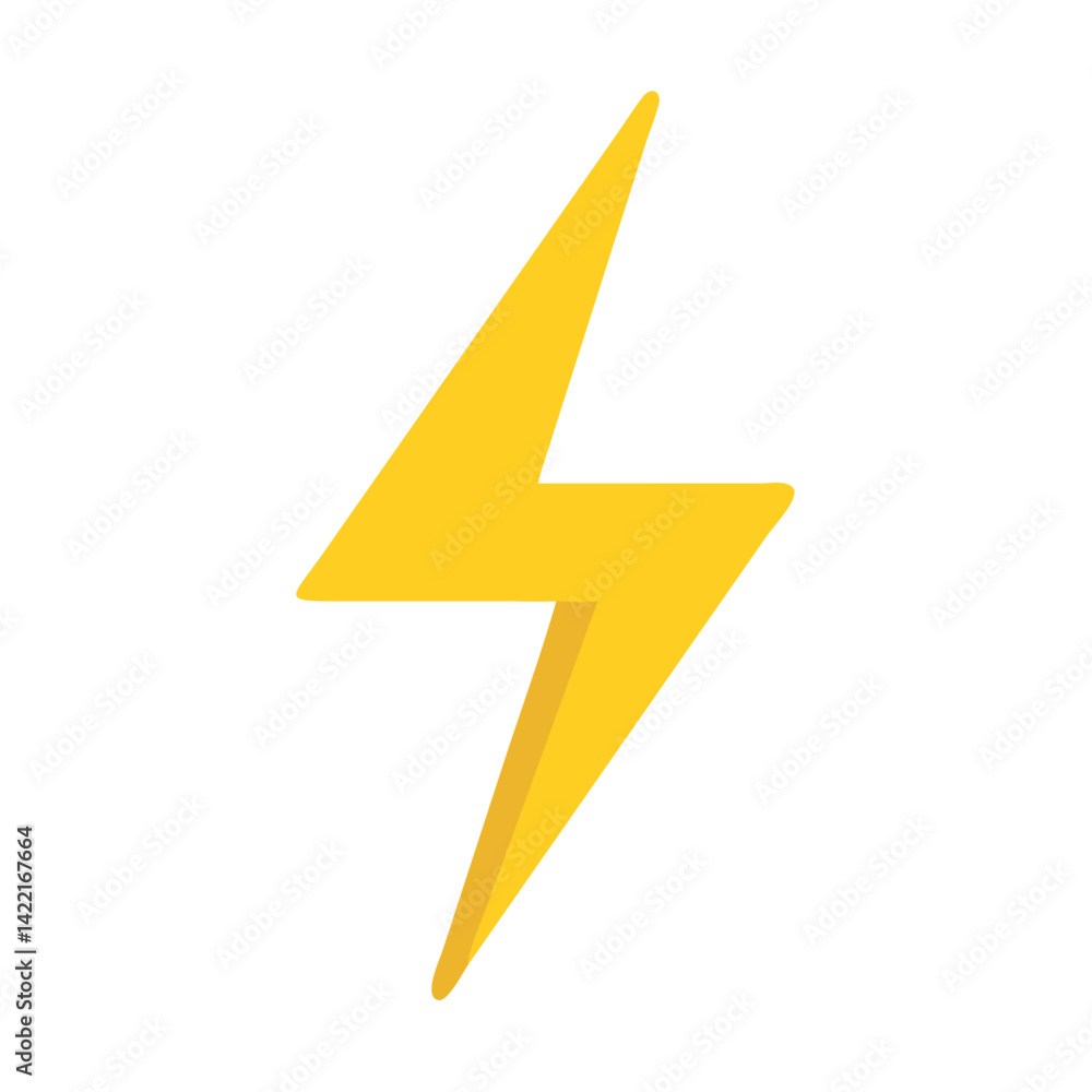 Lightning bolt symbol representing energy and power in a minimalistic design suitable for various creative projects Lightning bolt symbol representing energy and power in a minimalistic design suitable for various creative projects